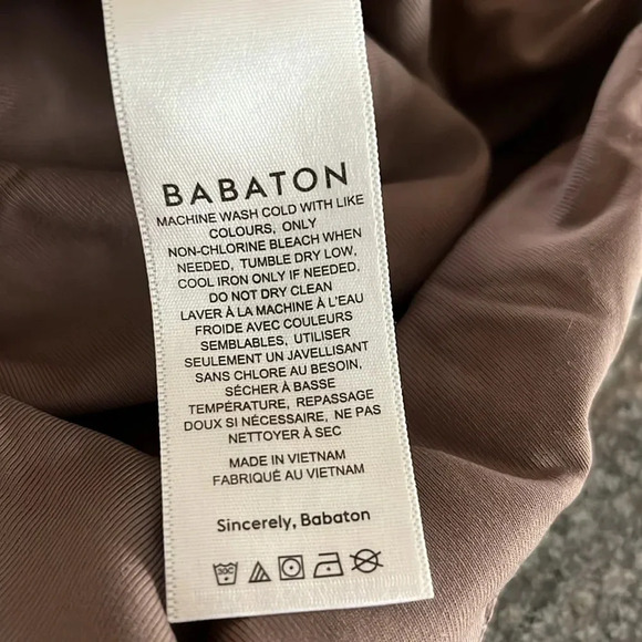 Babaton Aritzia Contour High Neck Short Sleeve Thong Bodysuit Brown Taupe Size S - Picture 7 of 11